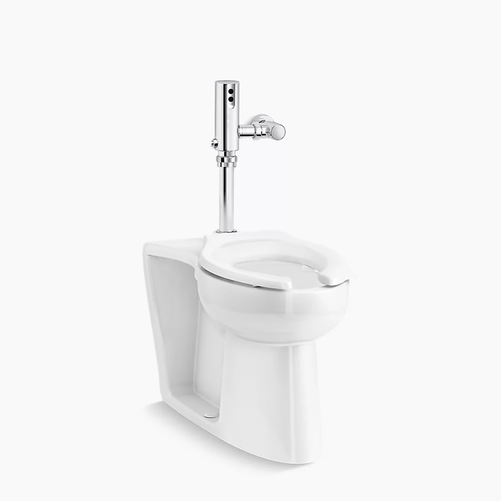 kohler Modflex® Adjust-a-Bowl®Antimicrobial toilet with Mach® Tripoint® touchless 1.28 gpf HES-powered flushometer