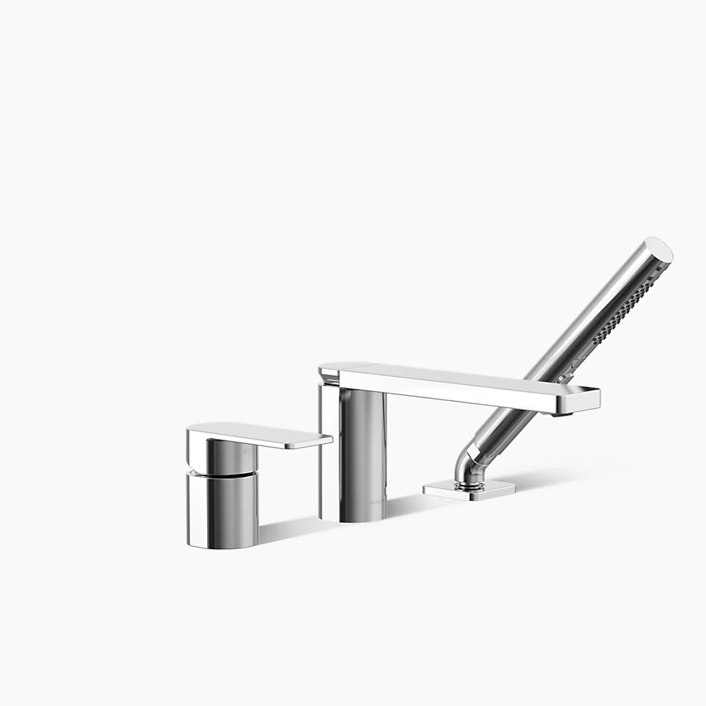 kohler Parallel®Deck-mount bath faucet with handshower