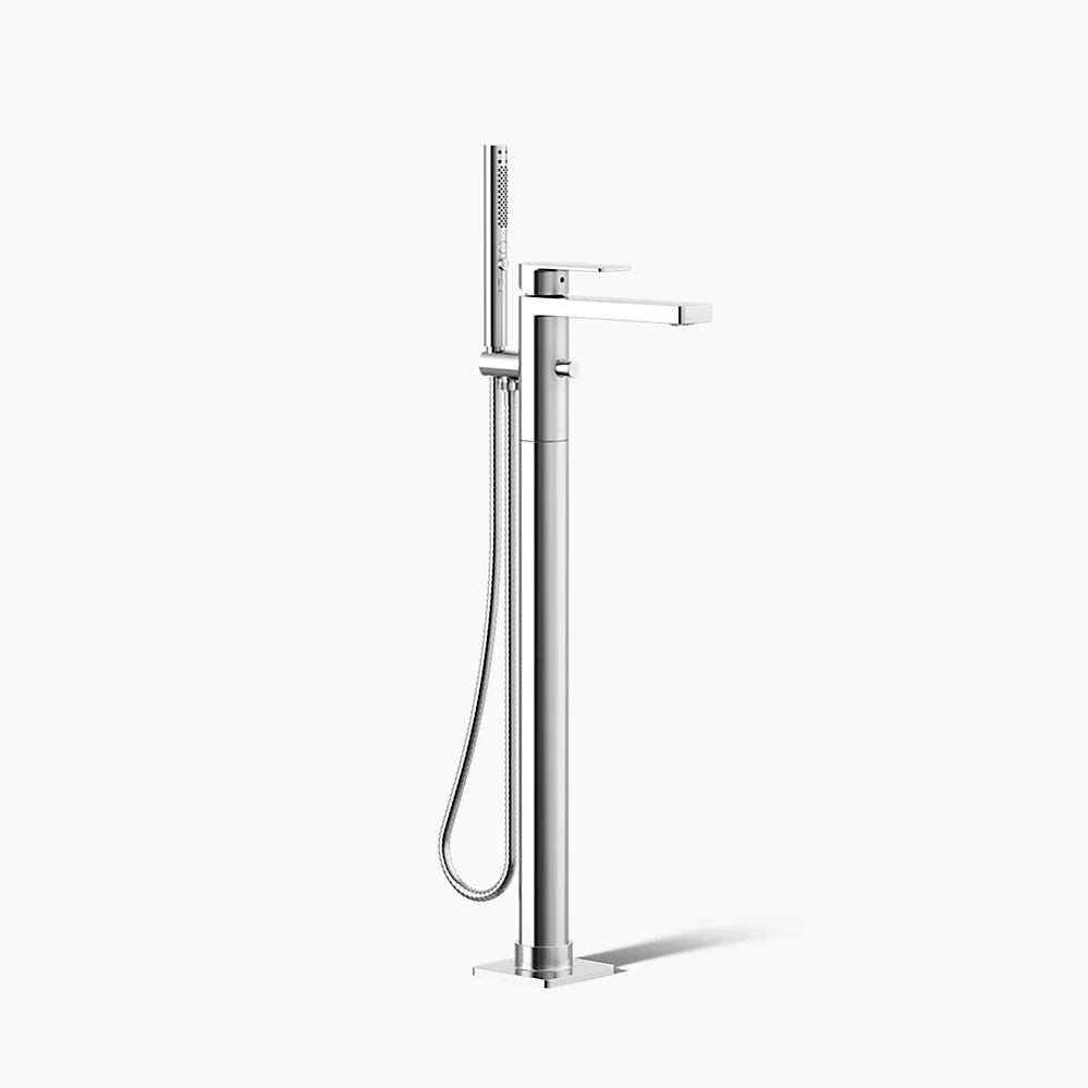 kohler Parallel®Floor-mount bath filler trim with handshower