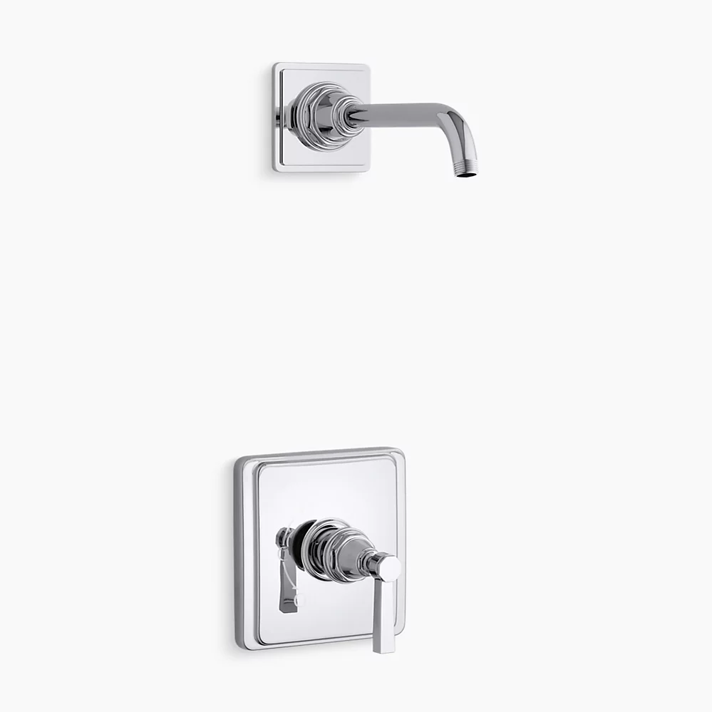 kohler Pinstripe® PureRite-Temp® shower trim kit with lever handle without showerhead