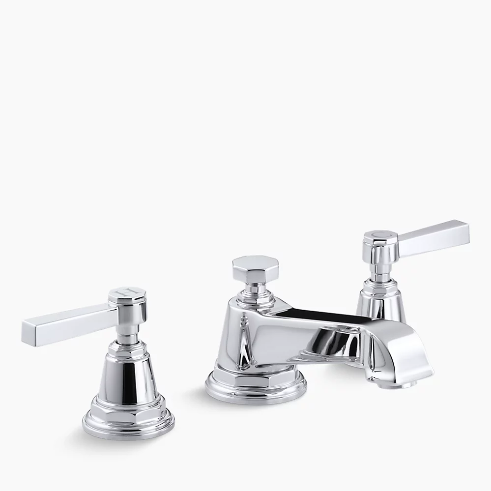 kohler Pinstripe®Widespread bathroom sink faucet with Lever handles 1.2 gpm