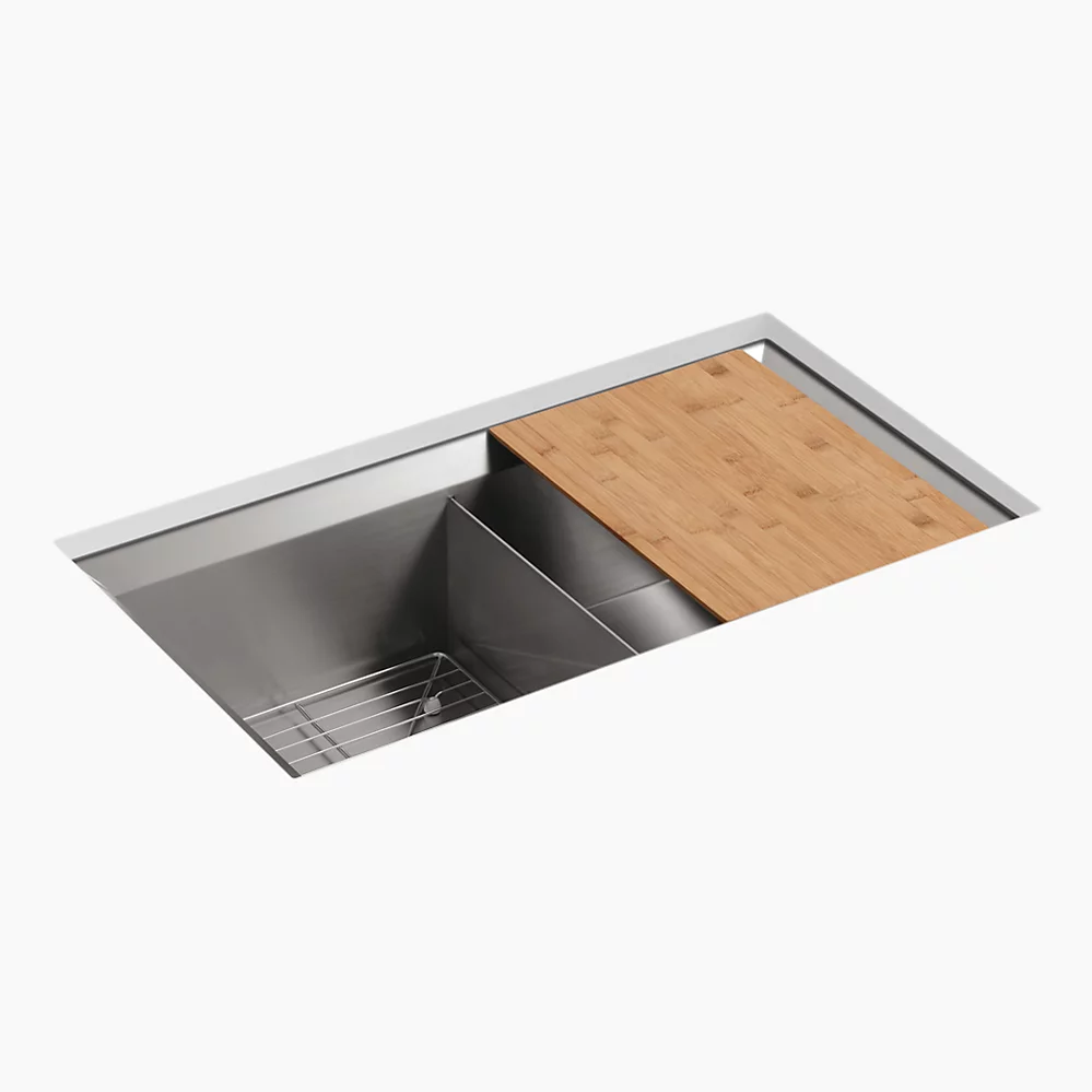 kohler Poise®33" undermount double-bowl kitchen sink