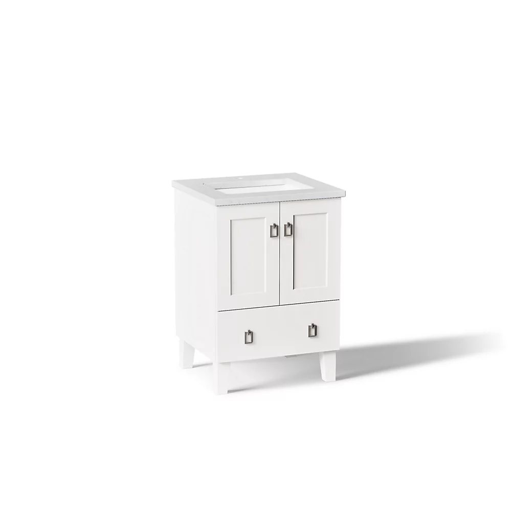 kohler Poplin®24" bathroom vanity cabinet with sink and quartz top