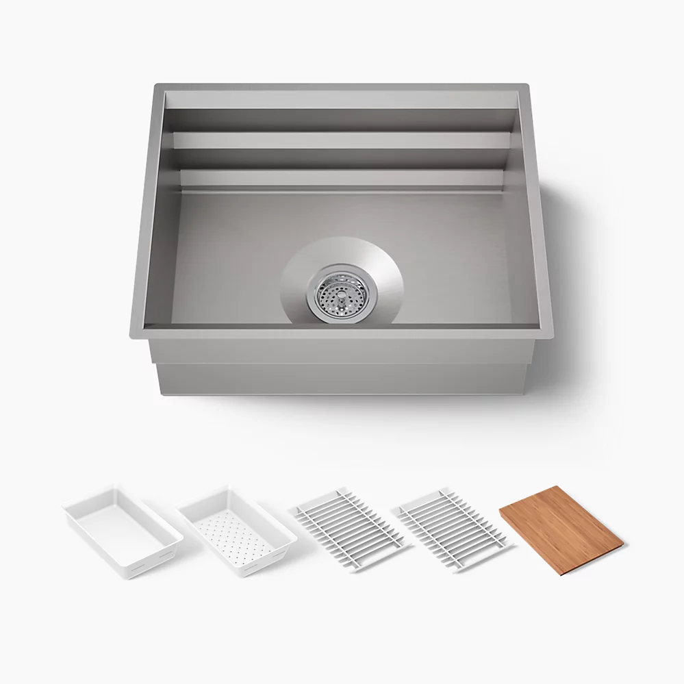 kohler Prolific®23" undermount single-bowl workstation kitchen sink