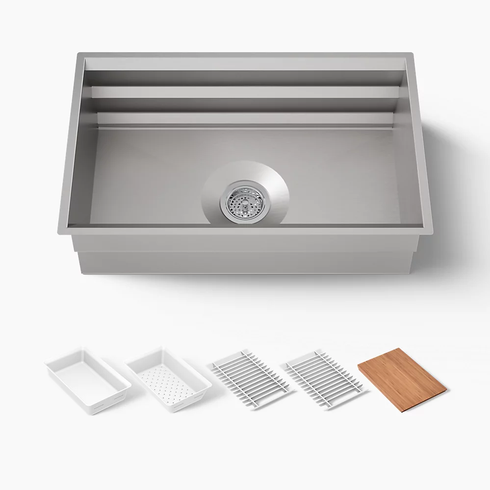kohler Prolific®29" undermount single-bowl workstation kitchen sink