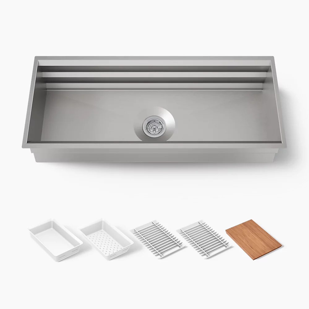 kohler Prolific®44" undermount single-bowl workstation kitchen sink