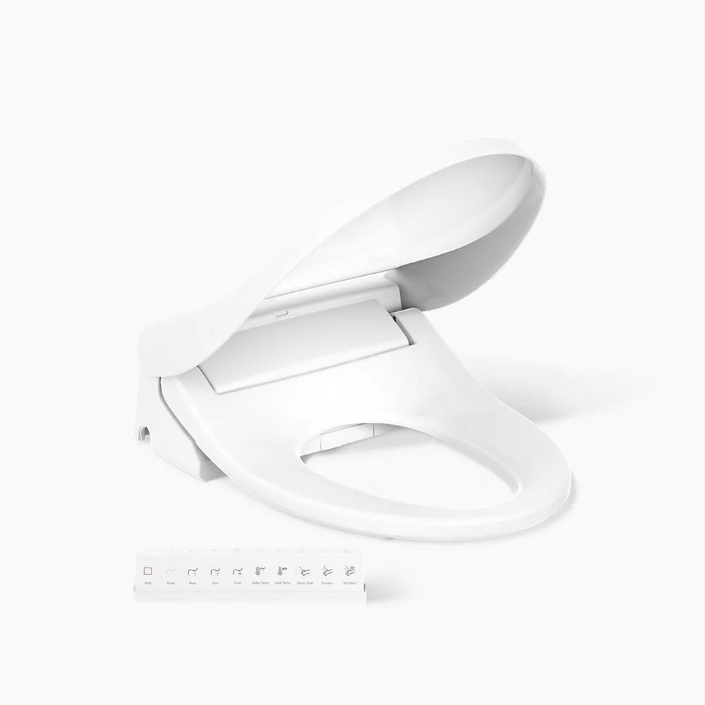kohler PureWash® E880Elongated bidet toilet seat with remote control