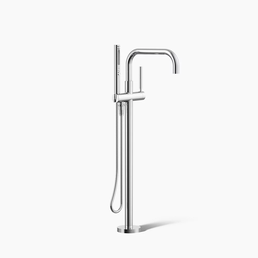 kohler Purist®Floor-mount bath filler trim with handshower kohler Purist®Floor-mount bath filler trim with handshower