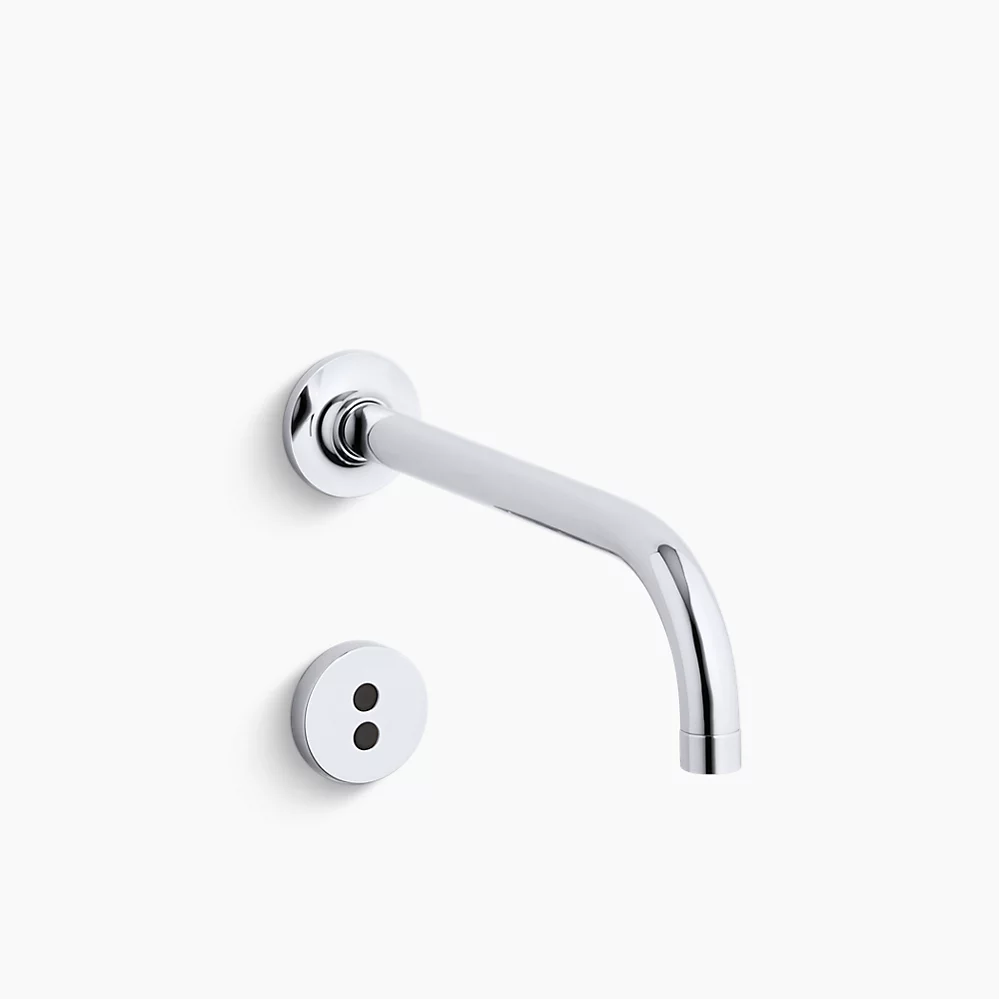 kohler Purist®Shelf-back commercial lavatory faucet with grid drain and lever handles