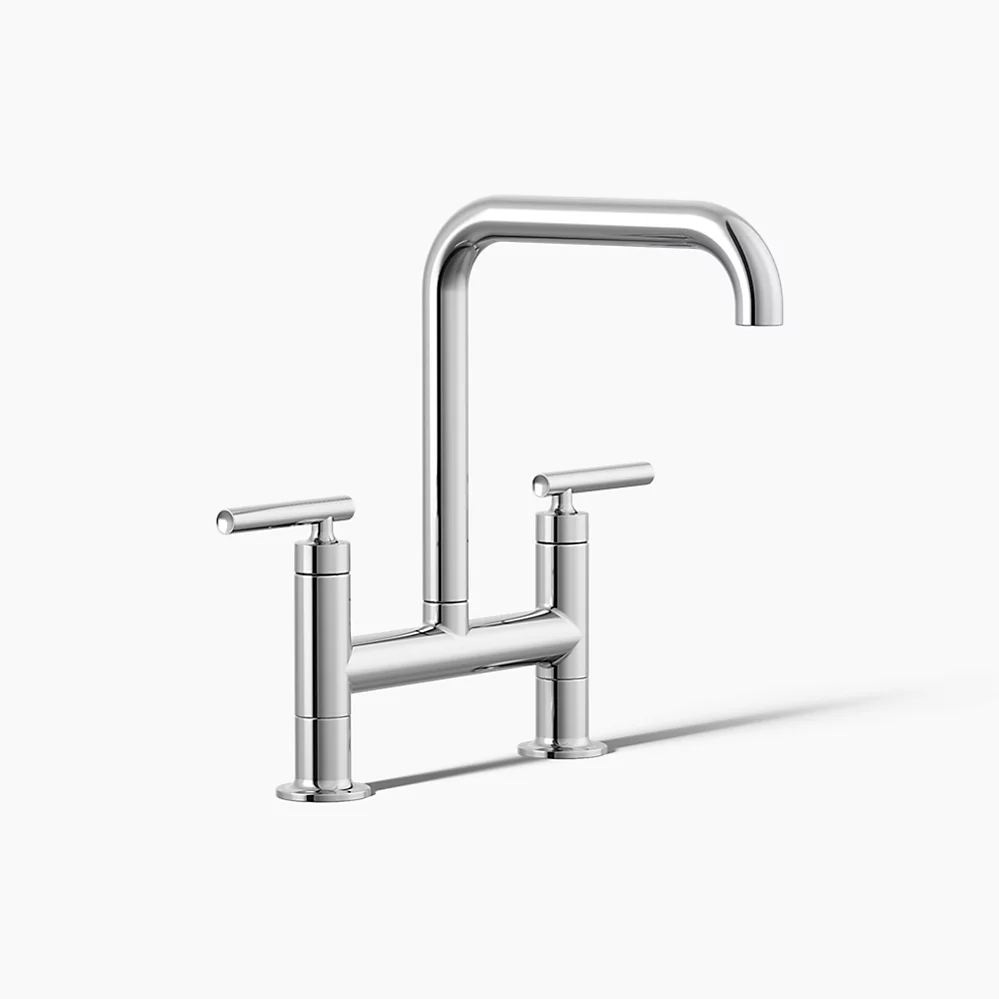 kohler Purist®Two-hole bridge kitchen sink faucet