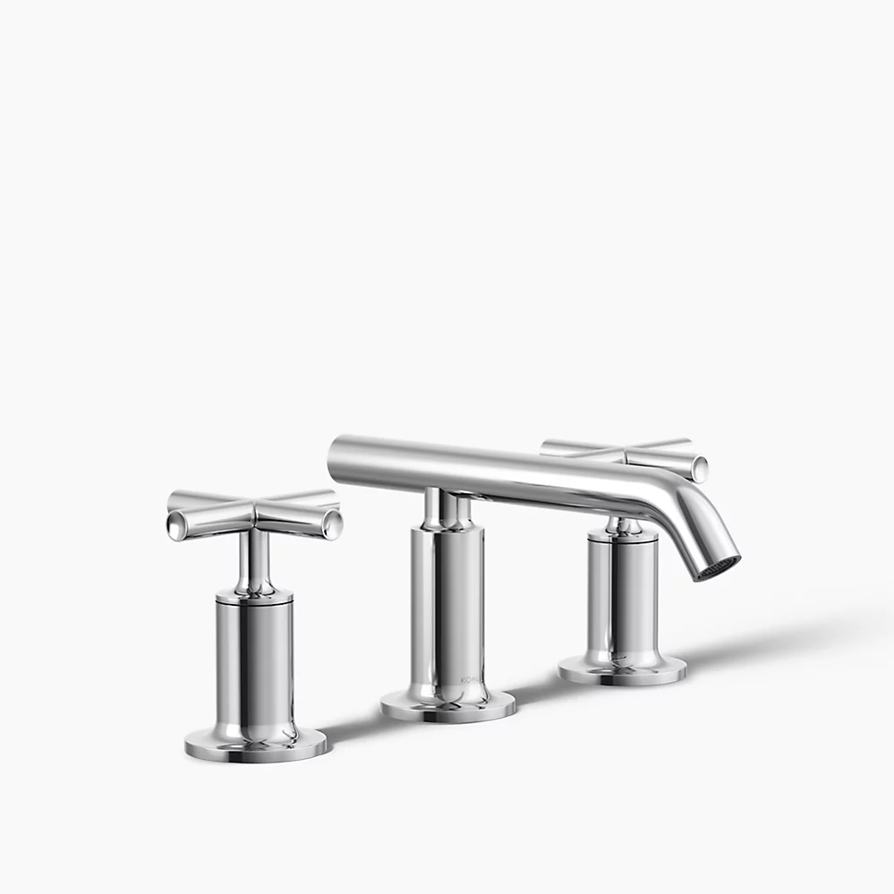 kohler Purist®Widespread bathroom sink faucet with Cross handles 1.2 gpm