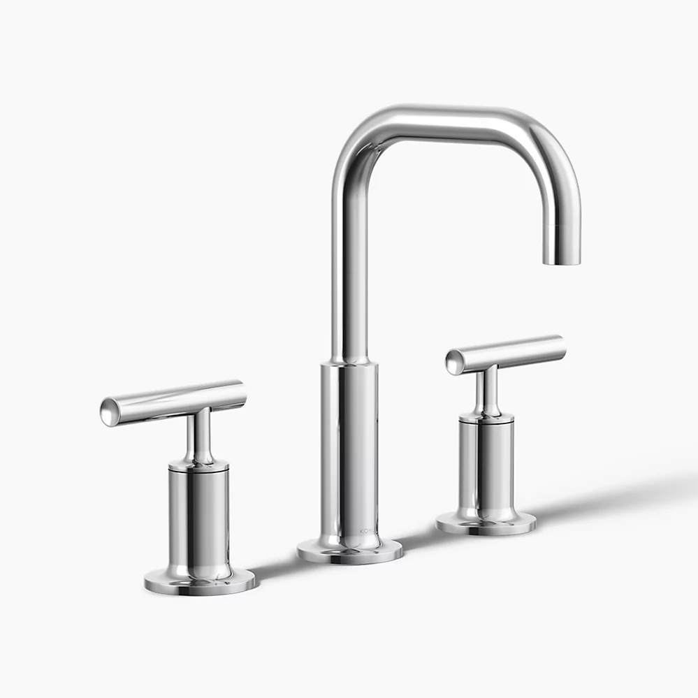 kohler Purist®Widespread bathroom sink faucet with Lever handles 1.2 gpm