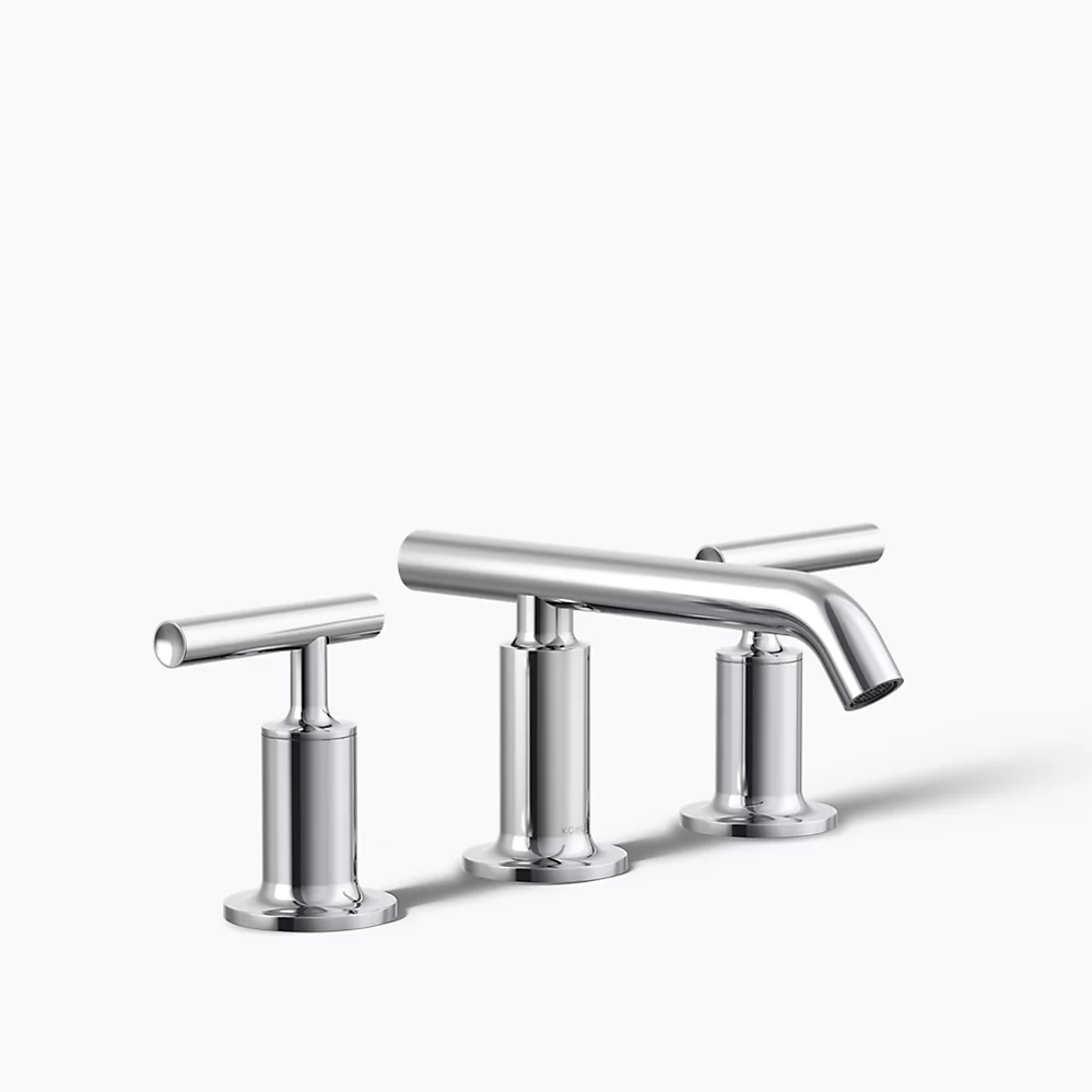 kohler Purist®Widespread bathroom sink faucet with Lever handles 1.2 gpm