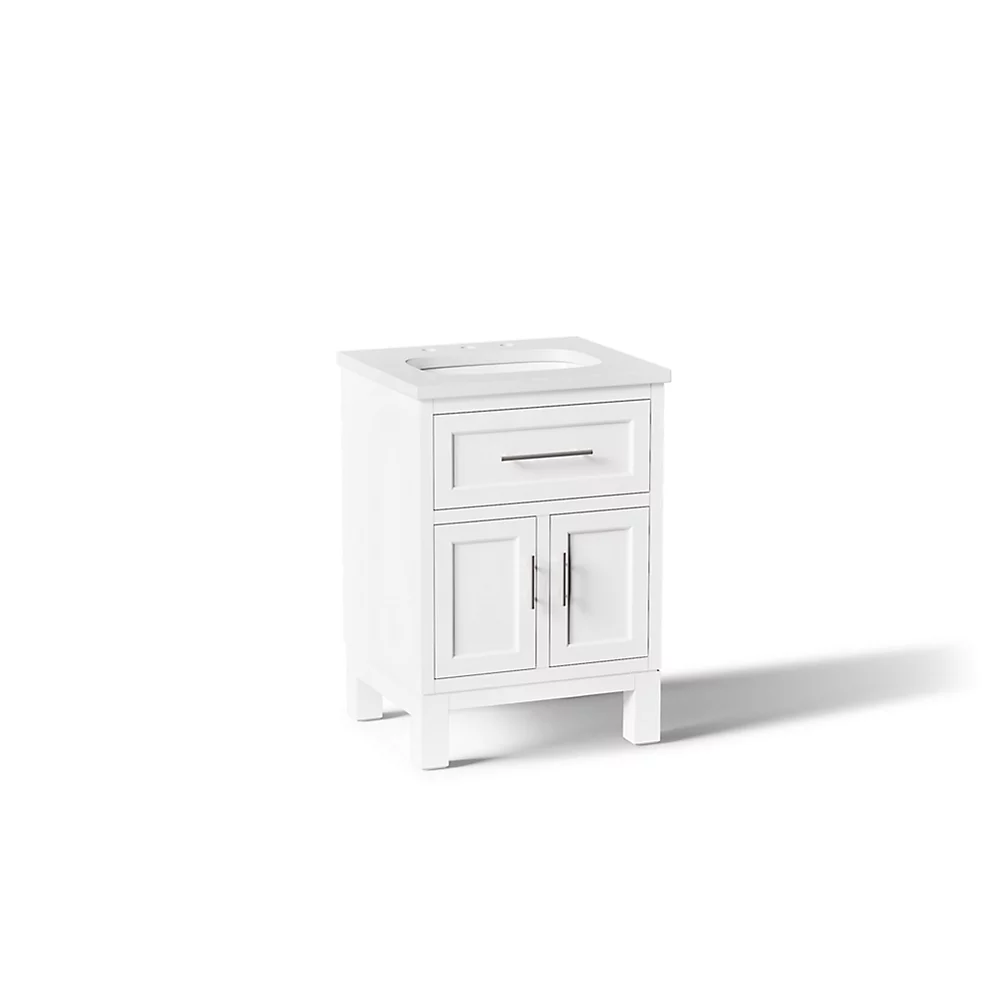 kohler Quo®24" bathroom vanity cabinet with sink and quartz top