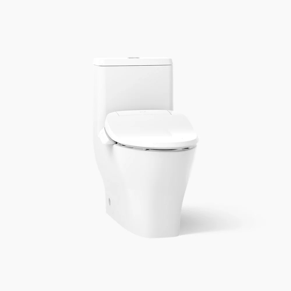 kohler Reach™ CurvHidden cord one-piece compact elongated toilet with skirted trapway dual-flush