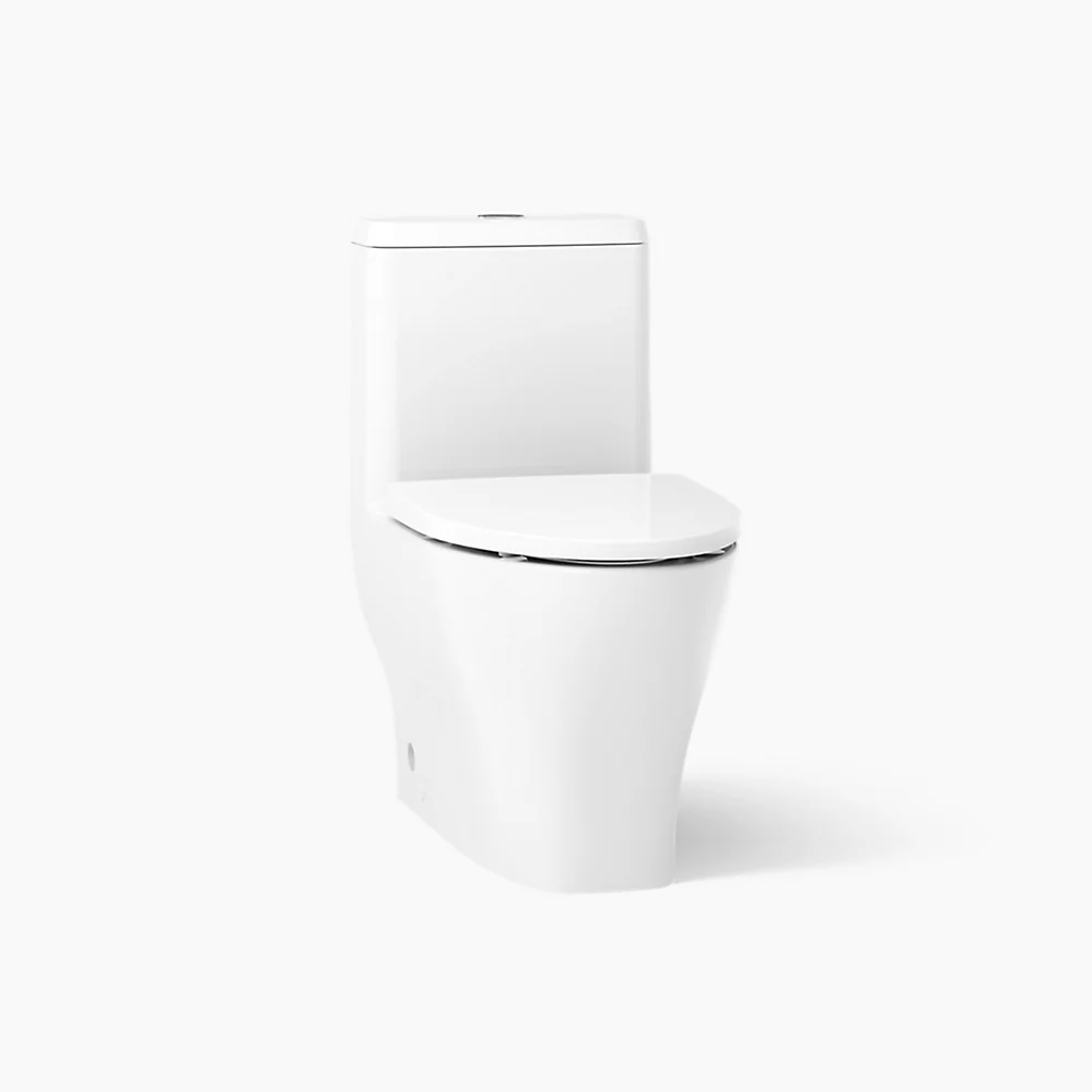 kohler Reach™ CurvOne-piece compact elongated toilet with skirted trapway dual-flush