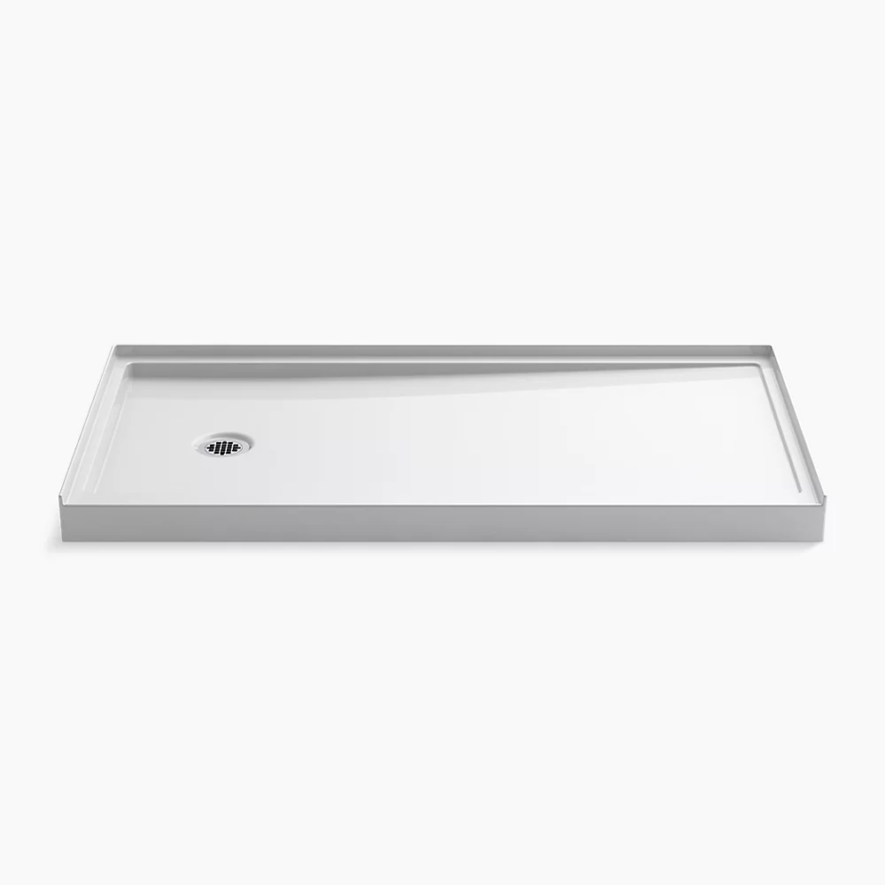 kohler Rely®60" x 30" alcove shower base left drain