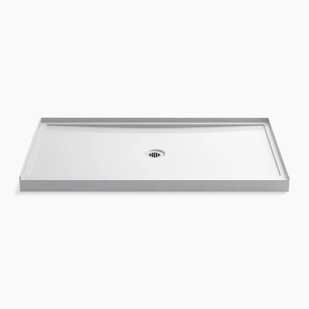 kohler Rely®60" x 34" alcove shower base center drain