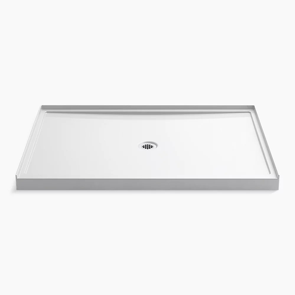 kohler Rely®60" x 42" alcove shower base center drain