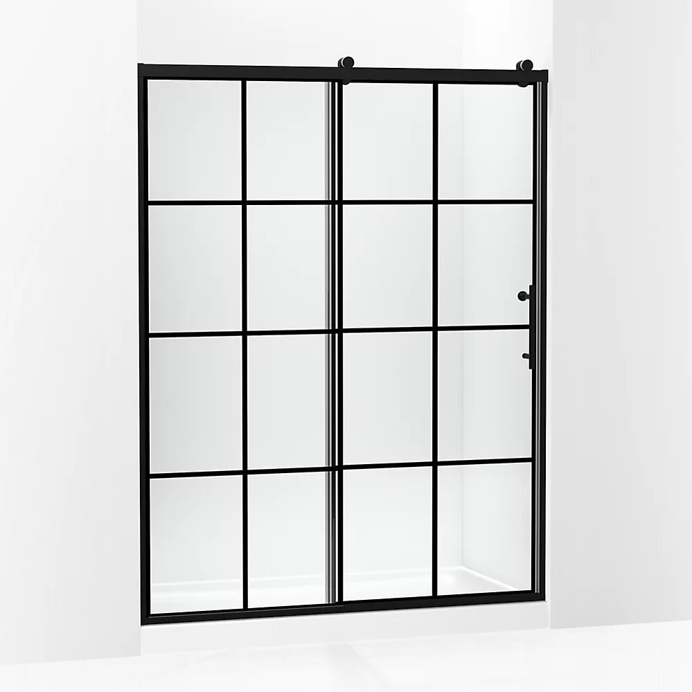 kohler Rely®77" H sliding shower door with 3/8"-thick glass