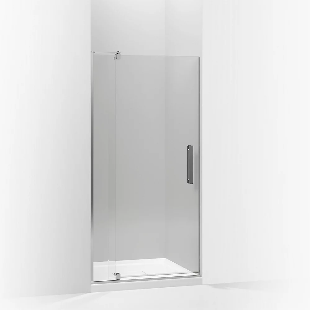 kohler Revel®Pivot shower door 74" H x 35-1/8 - 40" W with 5/16" thick Crystal Clear glass