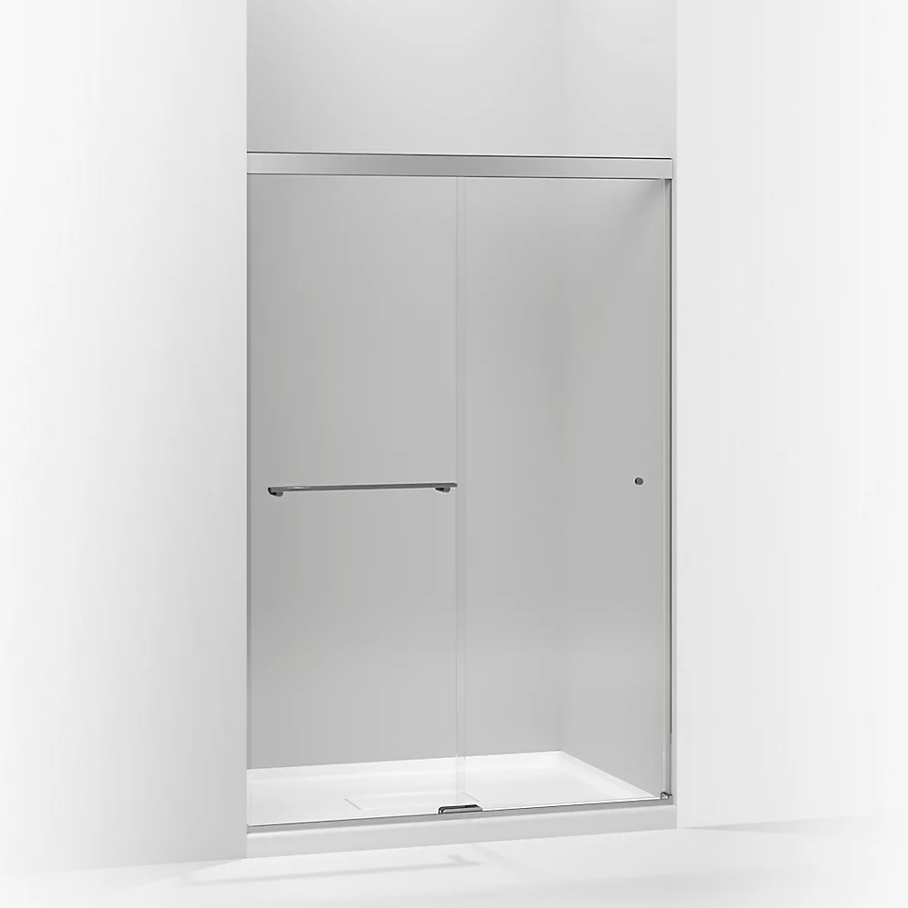 kohler Revel®Sliding shower door 70" H x 44-5/8 - 47-5/8" W with 1/4" thick Crystal Clear glass