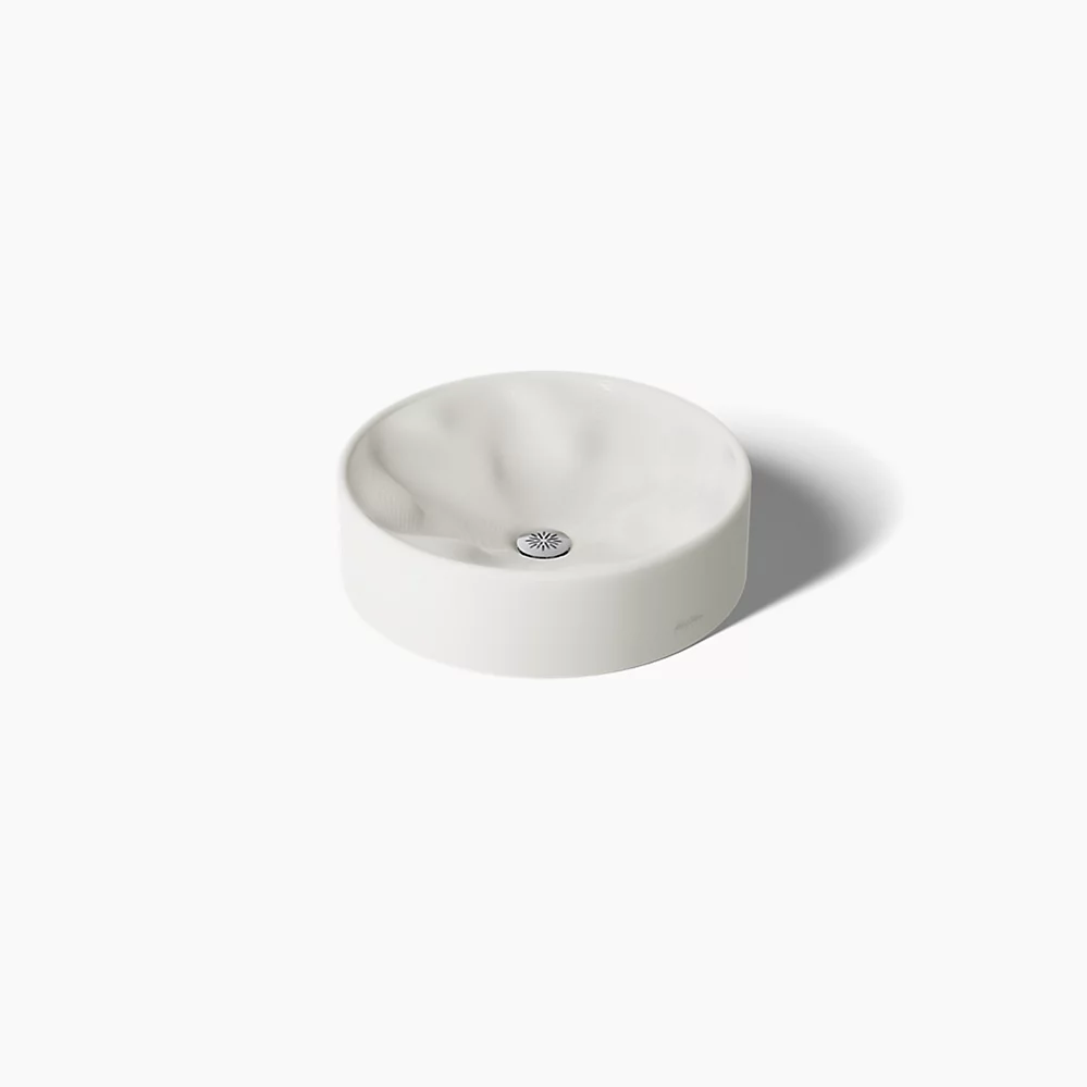 kohler Rista®16-1/4" round vessel bathroom sink no overflow