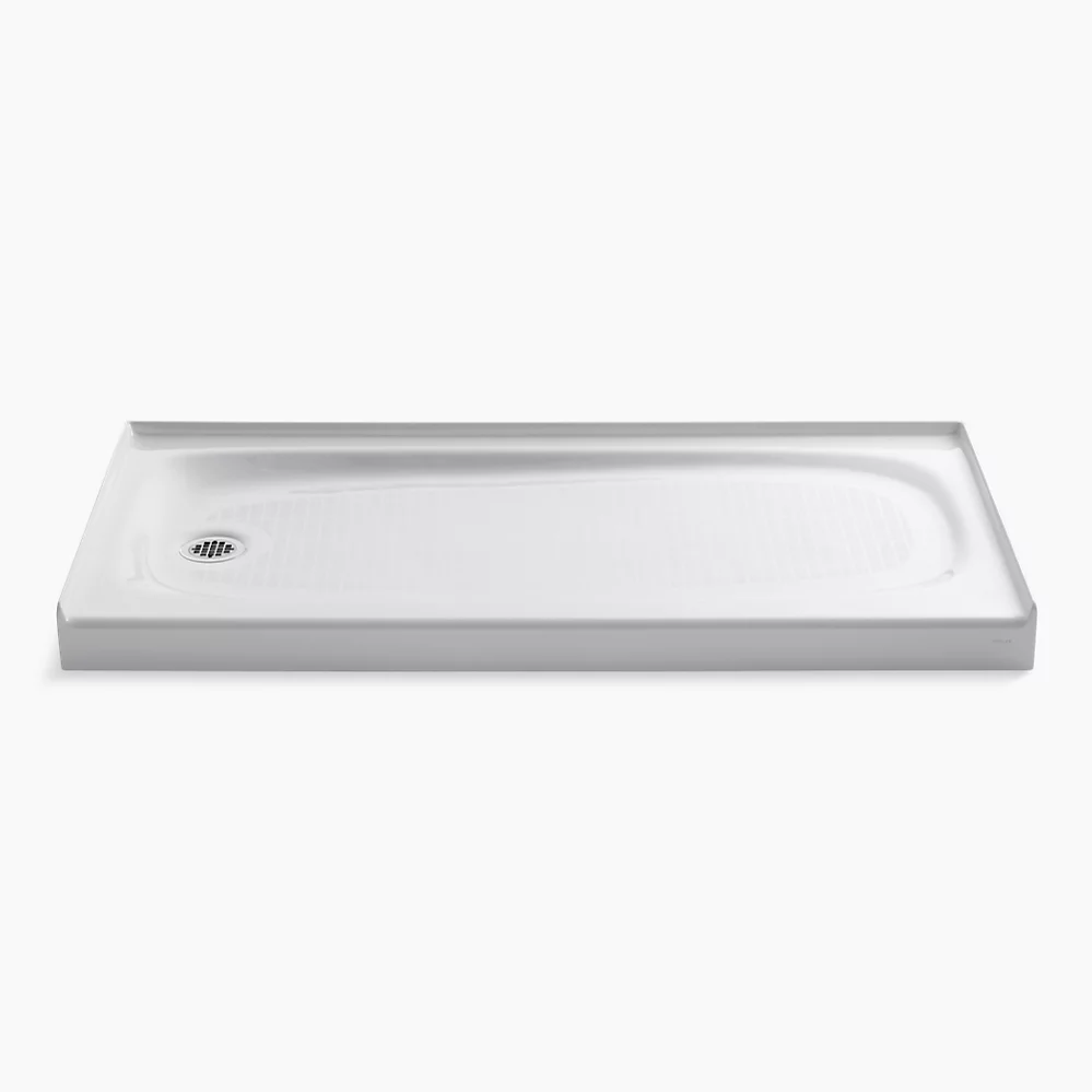 kohler Salient®60" x 30" alcove shower base left drain