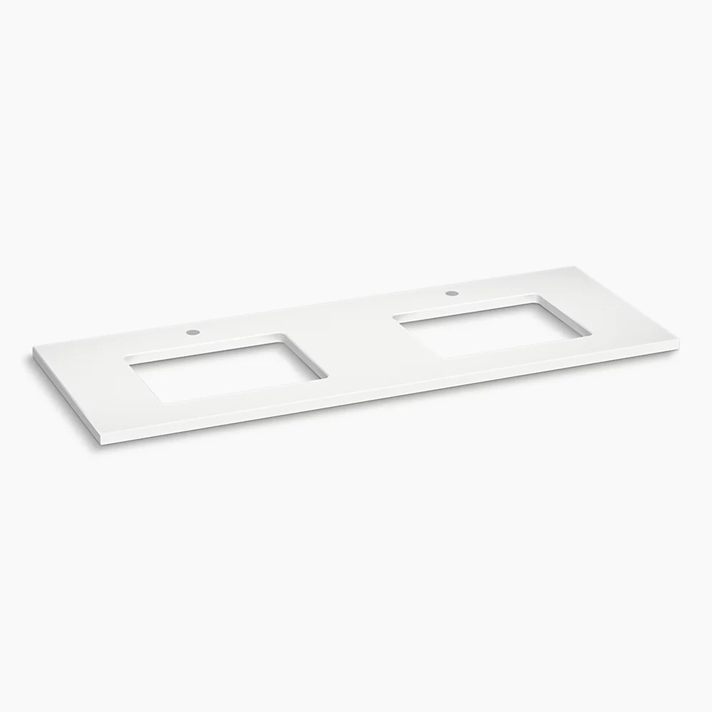 kohler Silestone® 61" quartz vanity top with two rectangular cutouts