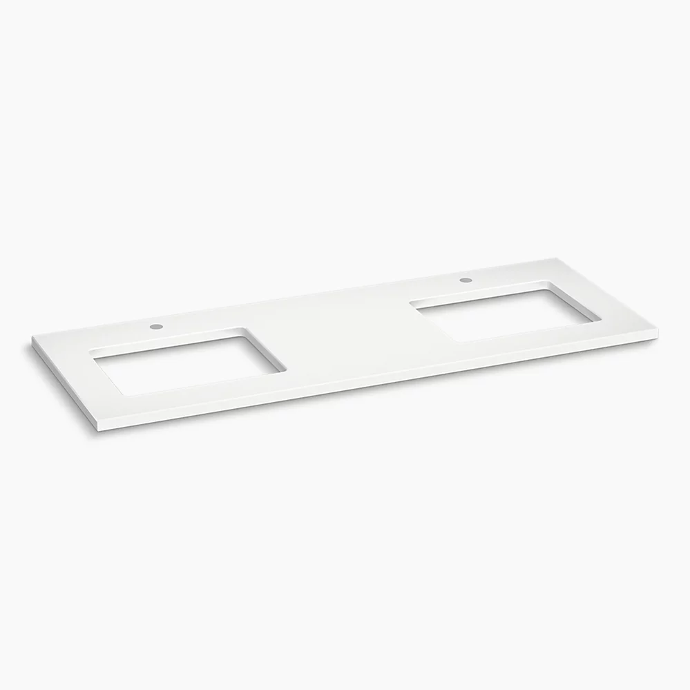 kohler Silestone® 61" quartz vanity top with two rectangular cutouts