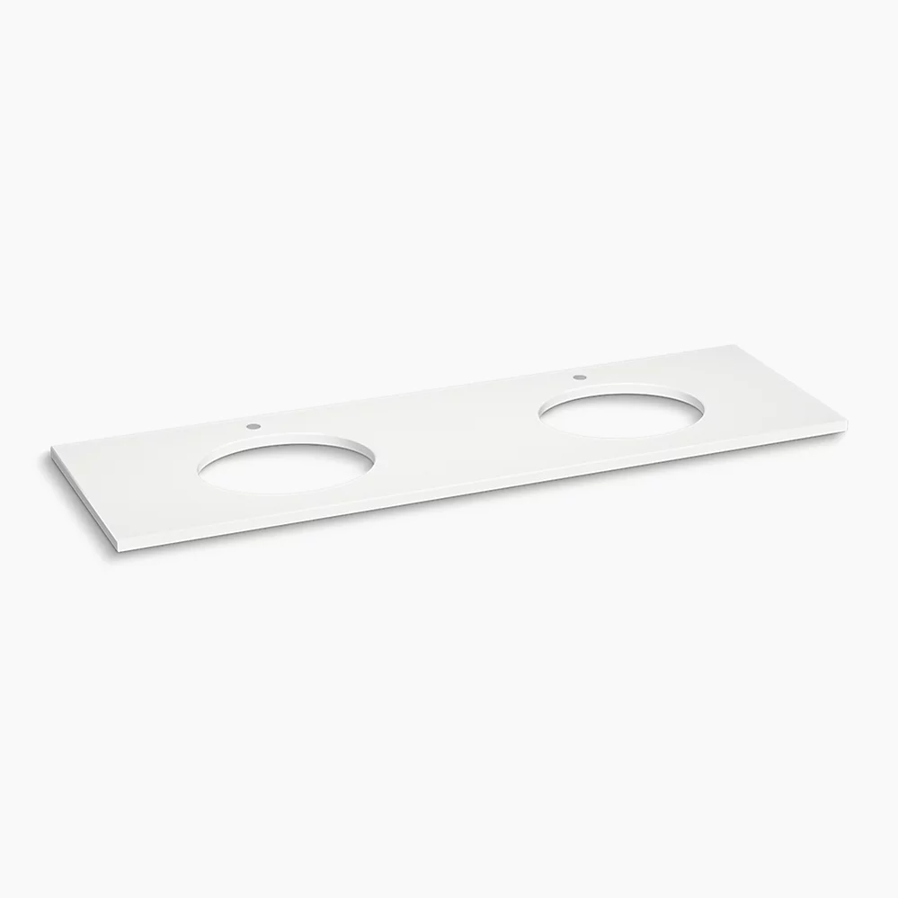 kohler Silestone® 73" quartz vanity top with two oval cutouts