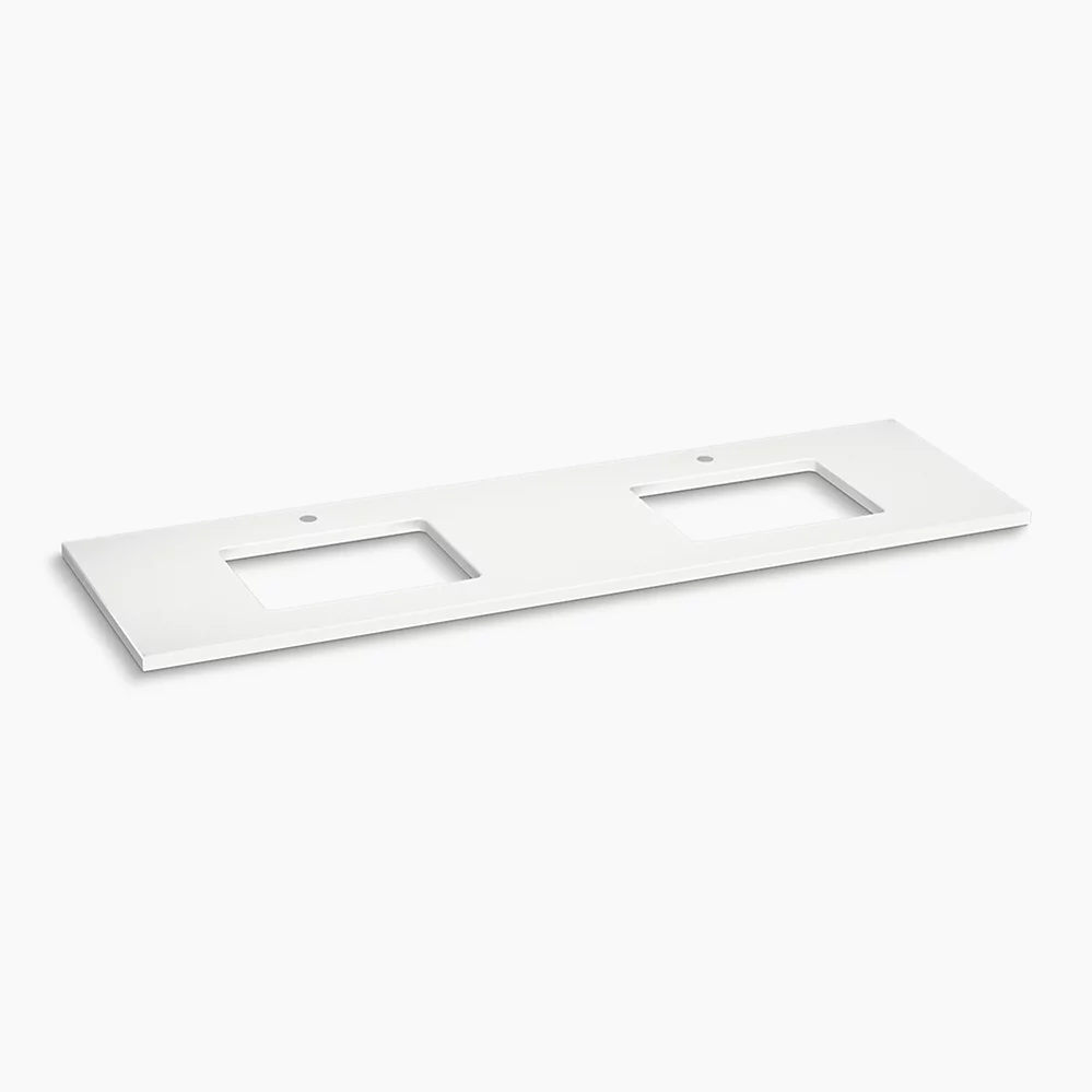 kohler Silestone® 73" quartz vanity top with two rectangular cutouts