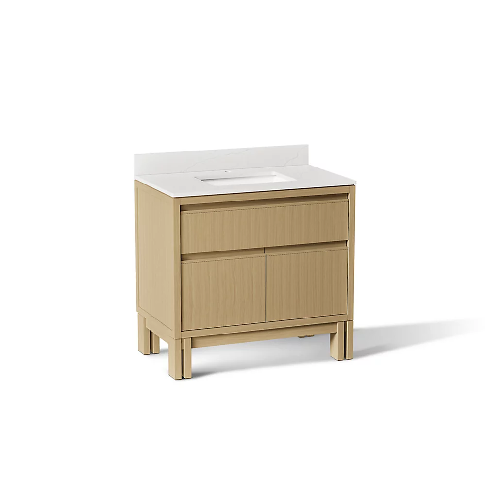 kohler Solive™36" bathroom vanity cabinet with sink and quartz top