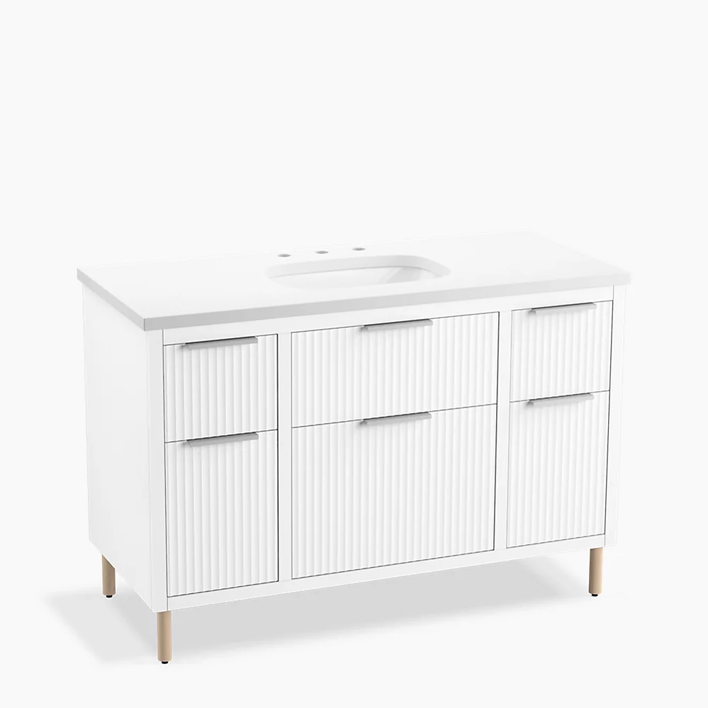 kohler Spacity®48" wall-hung bathroom vanity cabinet with sink and quartz top