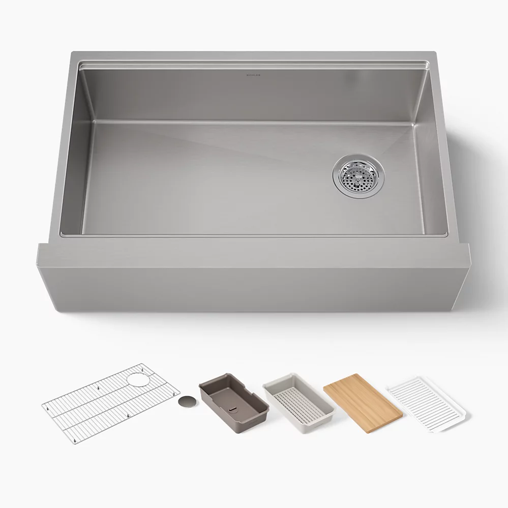 kohler Strive®32-1/2" undermount single-bowl farmhouse workstation kitchen sink
