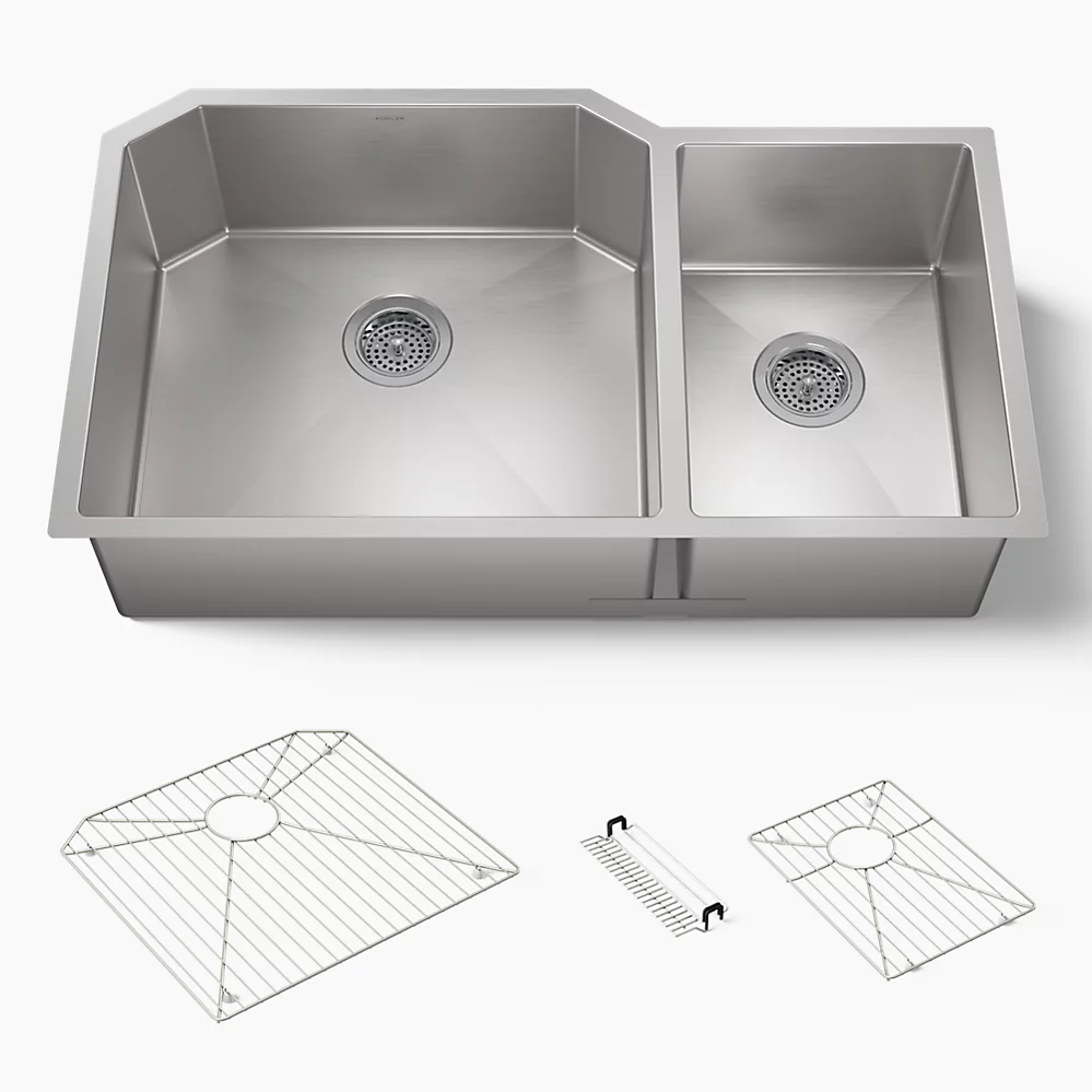 kohler Strive®35-1/2" undermount double-bowl kitchen sink