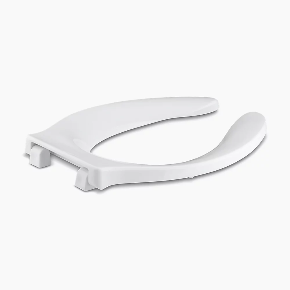 kohler Stronghold®Commercial elongated toilet seat with integrated handle self-sustaining check hinge and antimicrobial agent