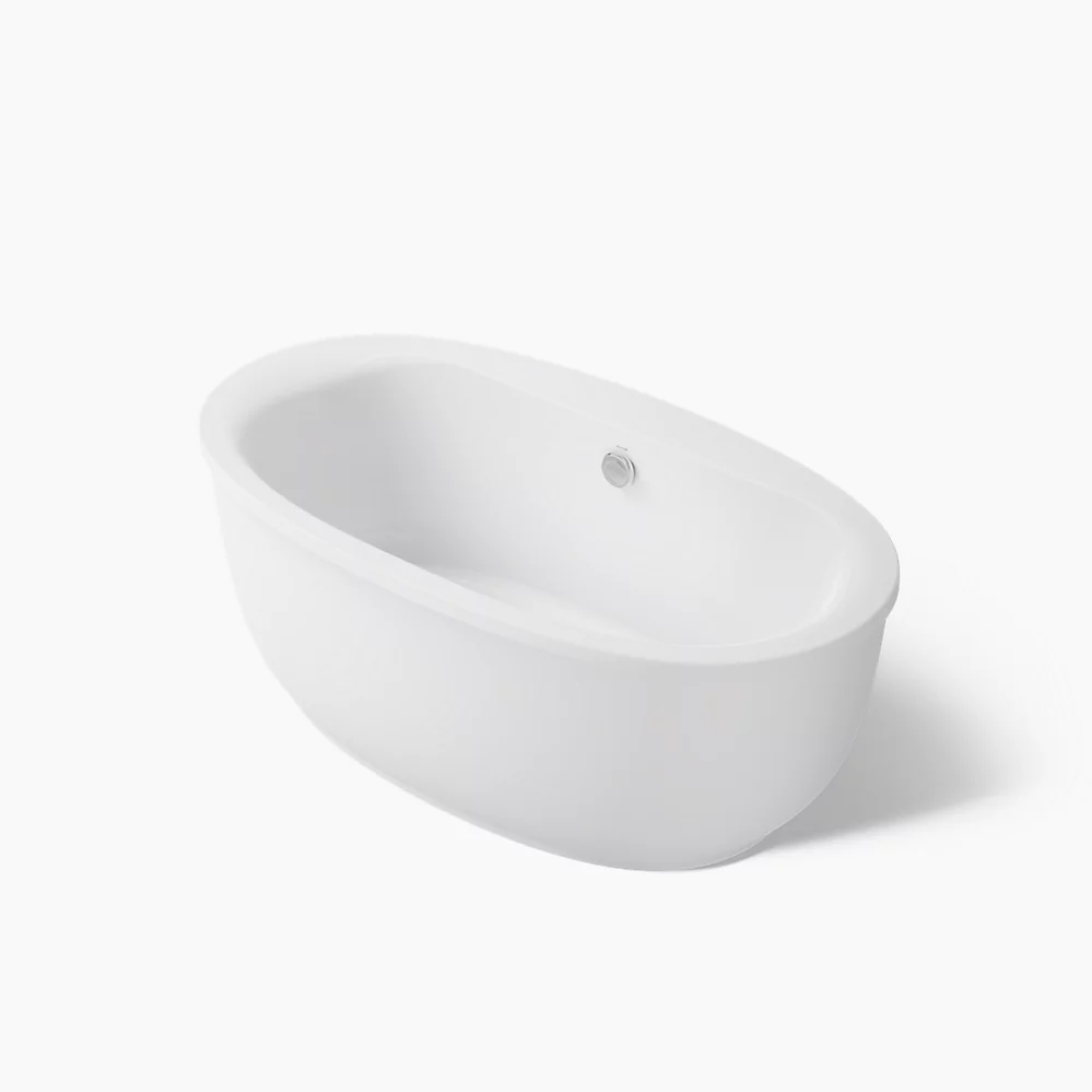 kohler Sunstruck®65-1/2" x 35-1/2" freestanding bath with fluted shroud