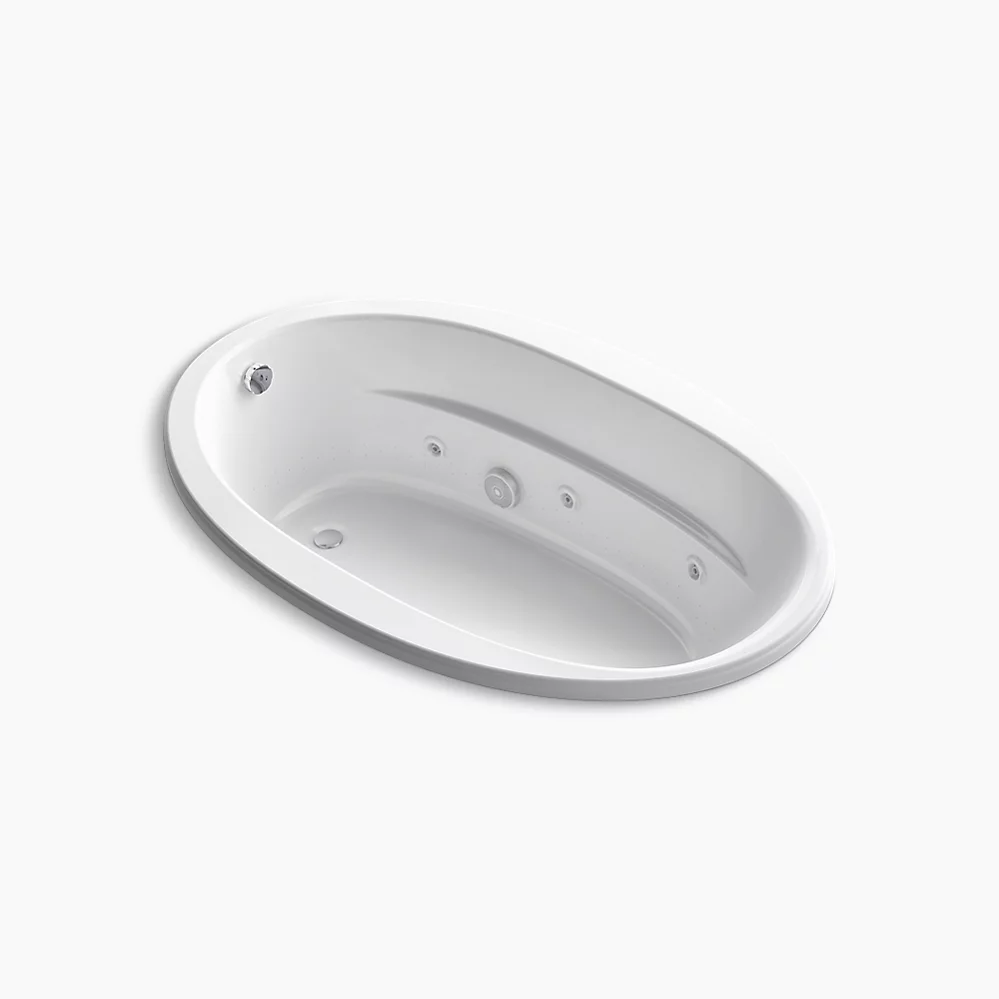 kohler Sunward®66" x 42" drop-in heated whirlpool bath