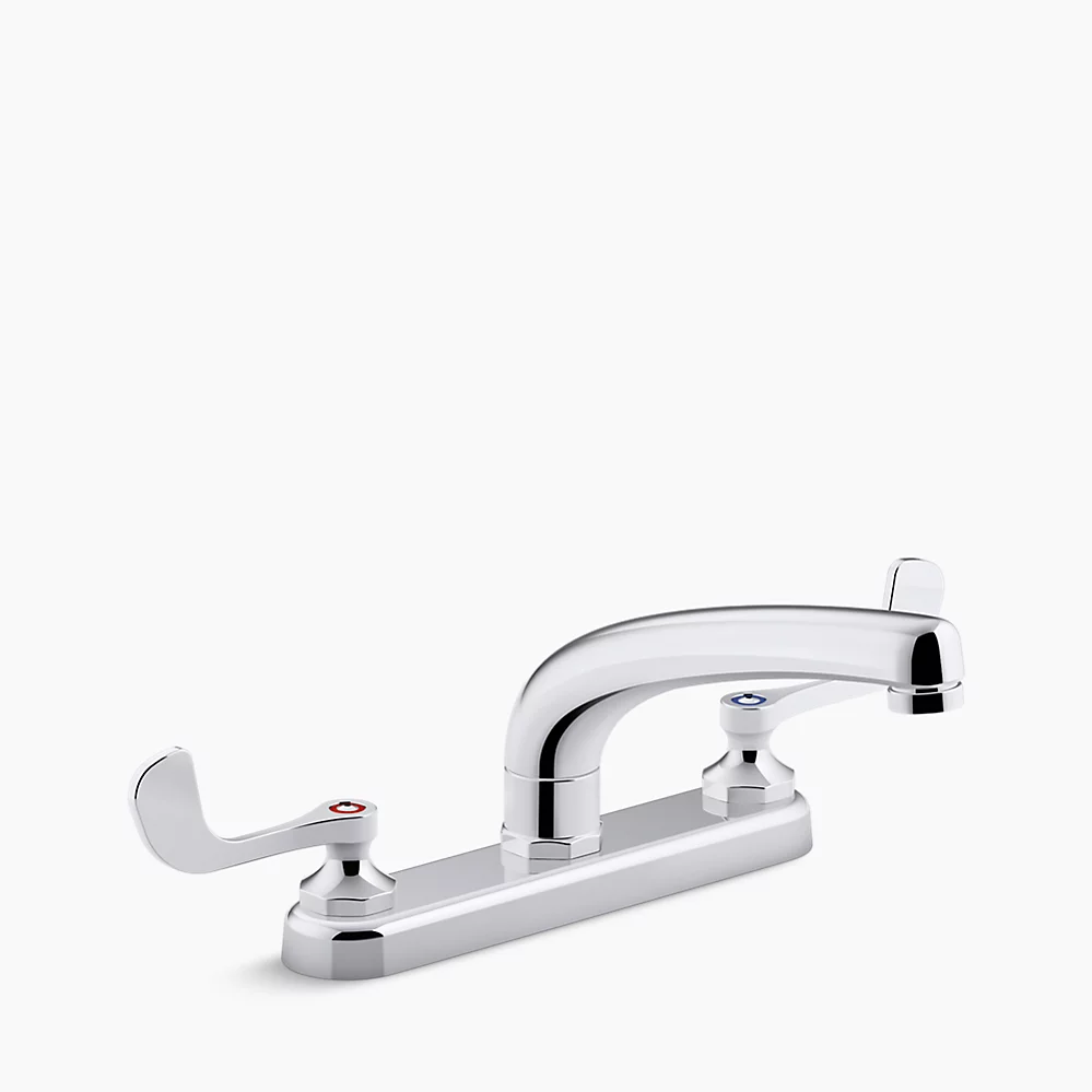 kohler Triton® Bowe®1.5 gpm kitchen sink faucet with 8-3/16" swing spout aerated flow and wristblade handles