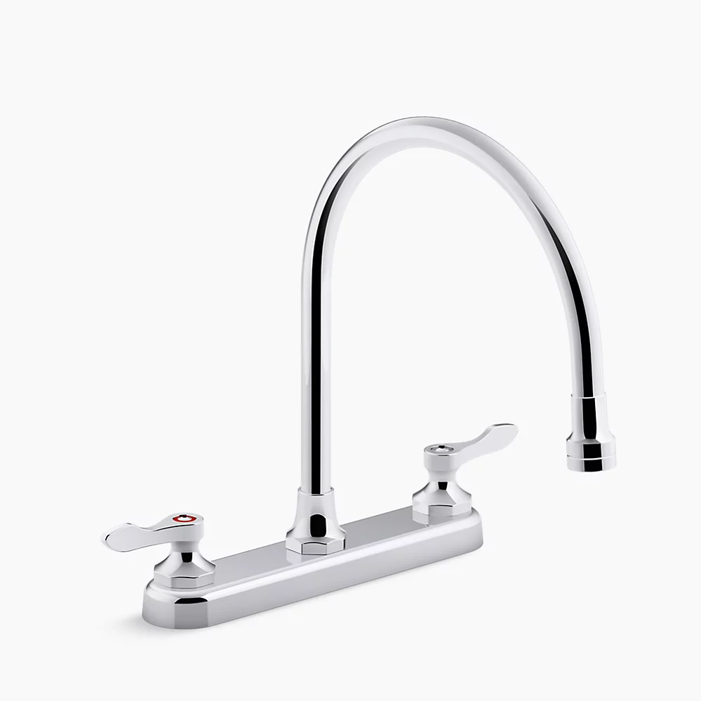 kohler Triton® Bowe®1.8 gpm kitchen sink faucet with 9-5/16" gooseneck spout aerated flow and lever handles