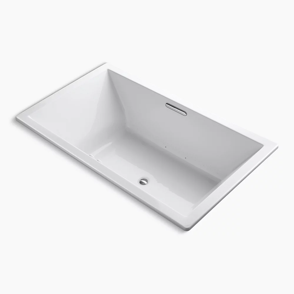 kohler Underscore®72" x 42" drop-in Heated BubbleMassage™ air bath with Bask® heated surface