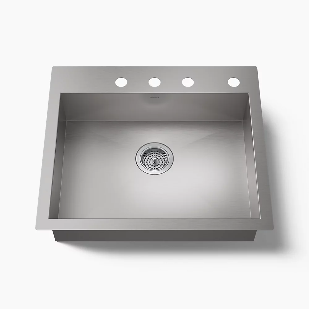 kohler Vault™25" top-/undermount single-bowl kitchen sink
