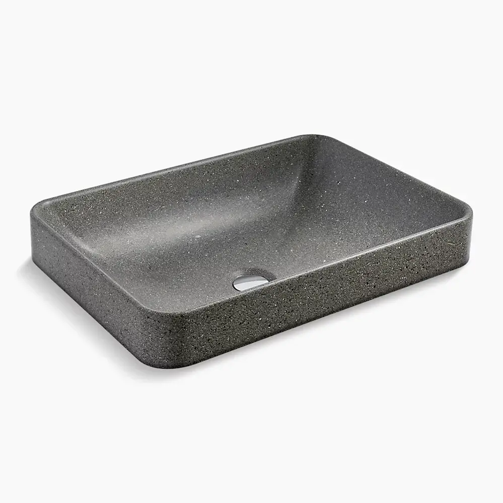 kohler WasteLAB™ Vox®23" rectangular vessel bathroom sink no overflow