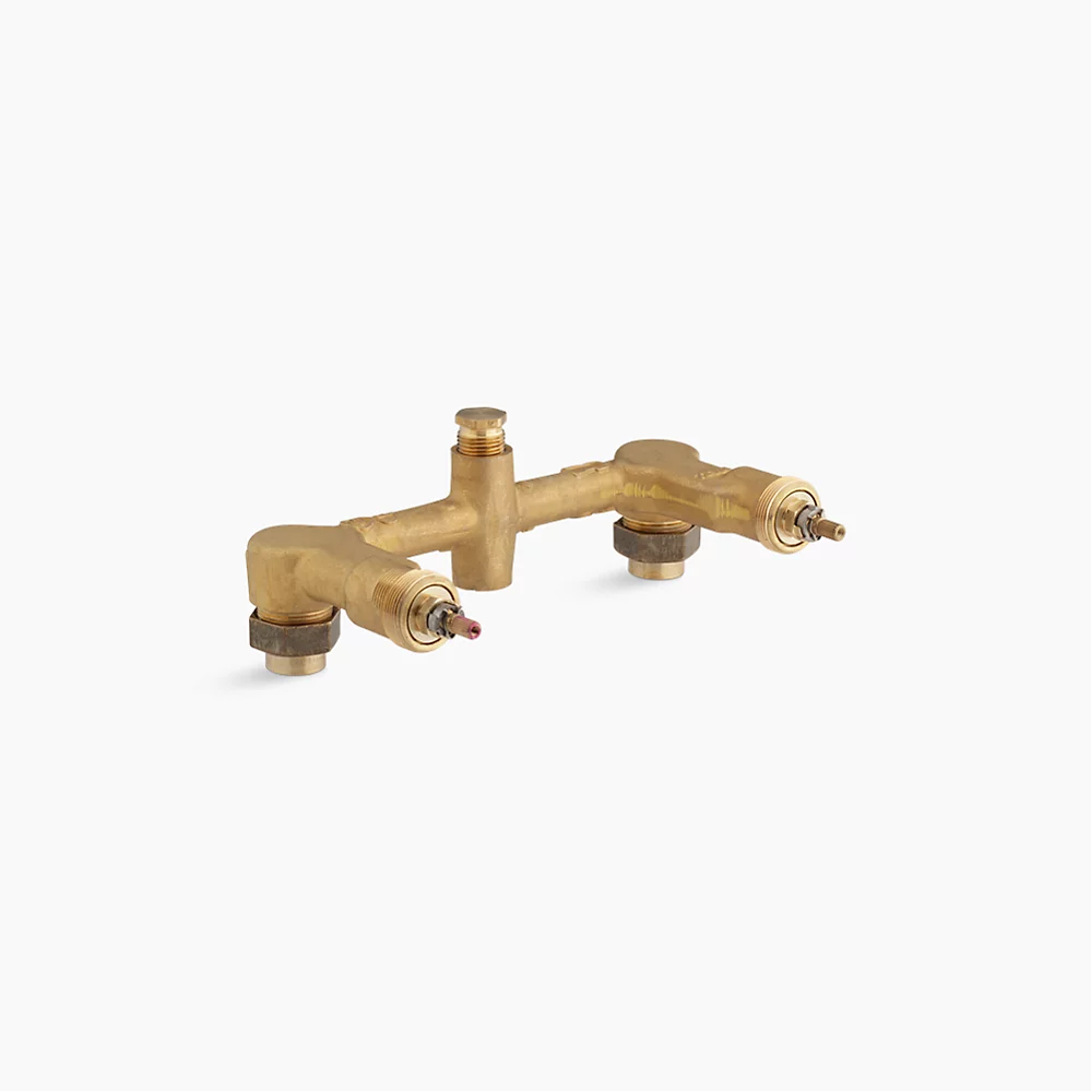 kohler Widespread 1/2" ceramic in-wall two-handle valve system with 8" centers