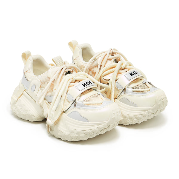 Koi Footwear Frozen Shores Mega Chunky Trainers - Vanilla