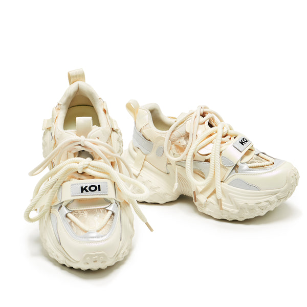 Koi Footwear Frozen Shores Mega Chunky Trainers - Vanilla