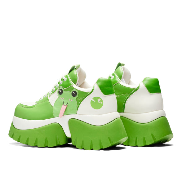 Koi Footwear Fwoggy Woggy Says Hi Chunky Trainers - Green