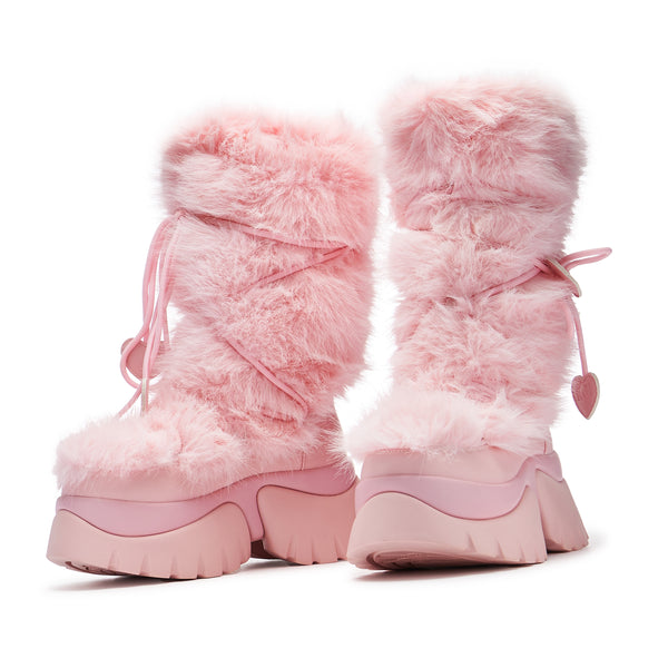 Koi Footwear Kawaii Sasquatch Fluffy Snow Boots - Pink