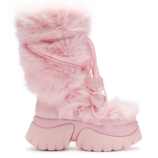 koi footwear Kawaii Sasquatch Fluffy Snow Boots - Pink